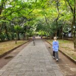 바쁜 직장인, 건강을 지키는 스마트 라이프 실천법 Two people walking down a path in a park
